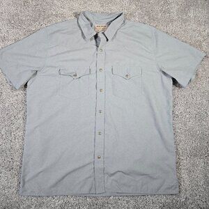 CC Filson Shirt Mens XL Blue Snap Front Short Sleeve Western